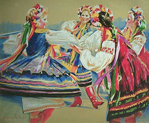 Dance Sequel #2  - Pastel by Olga Kornavitch-Tomlinson