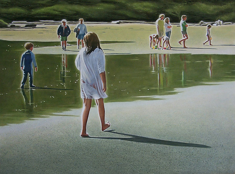 Sand People - Oil Painting by Olga Kornavitch-Tomlinson