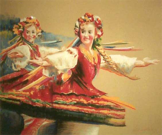 Spirit of the Dance #2 - Pastel by Olga Kornavitch-Tomlinson