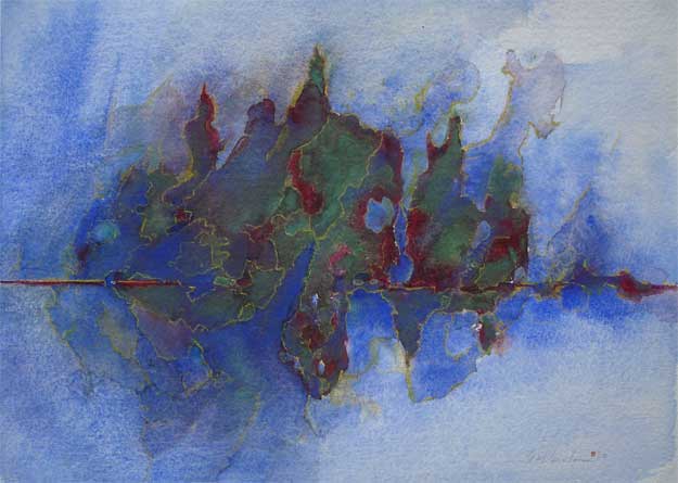 Red Forest #2 - Watercolor by Roy Tomlinson